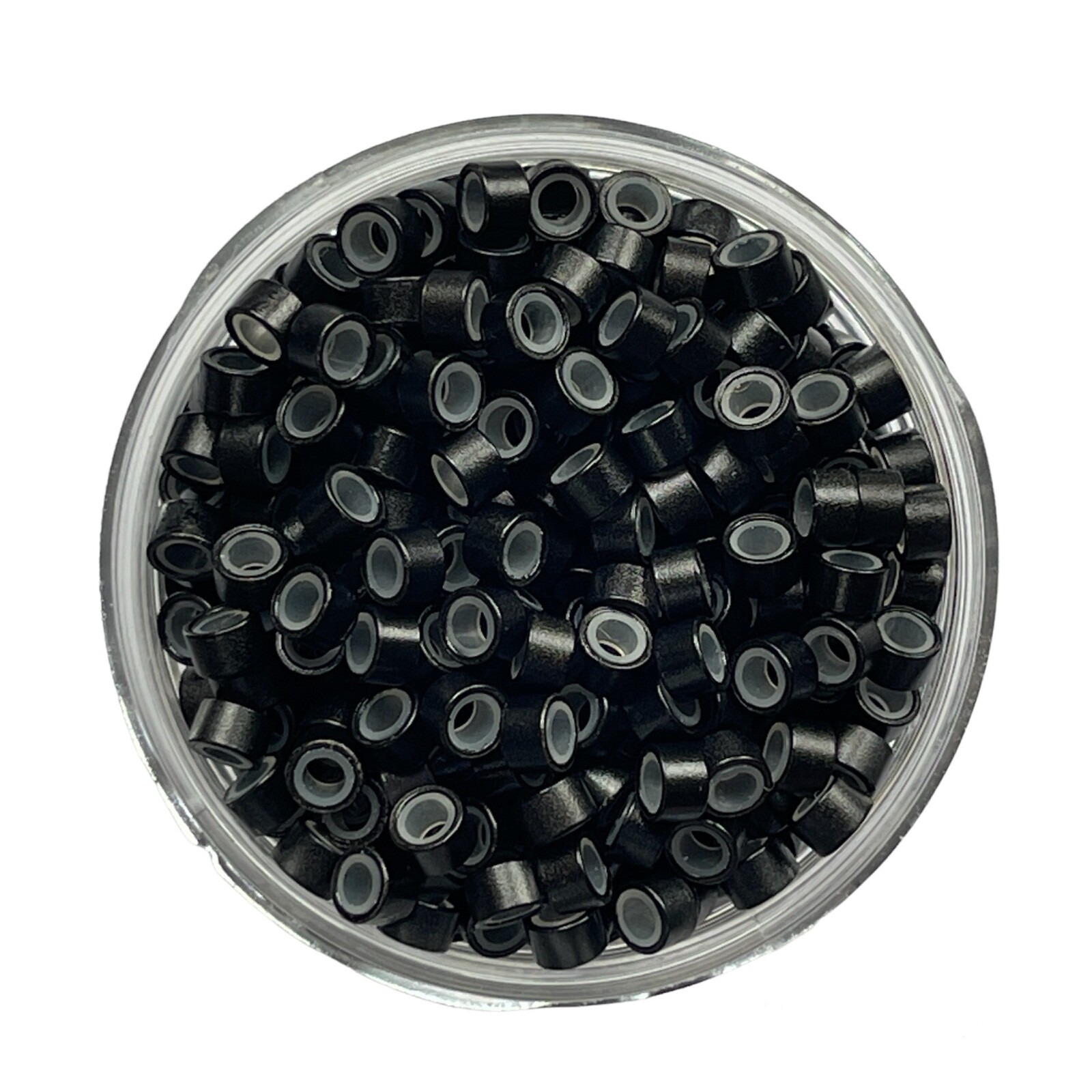 Silicone Lined Micro Beads Rings Link Tip Hair Extensions 4mm, 4.5mm, 5mm 200 Pc