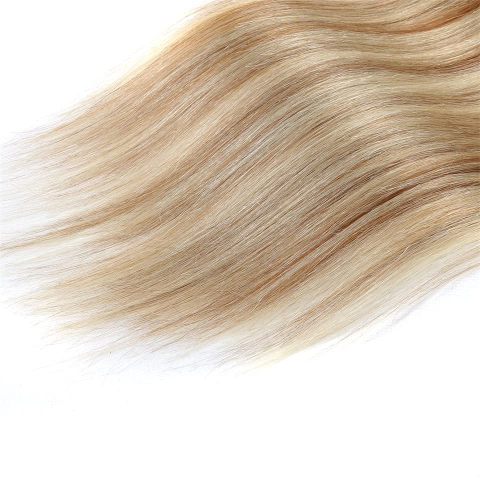 Honey Blonde Bundles Human Hair Straight Bundles 12 14 16 Inch P27/613 Highli…