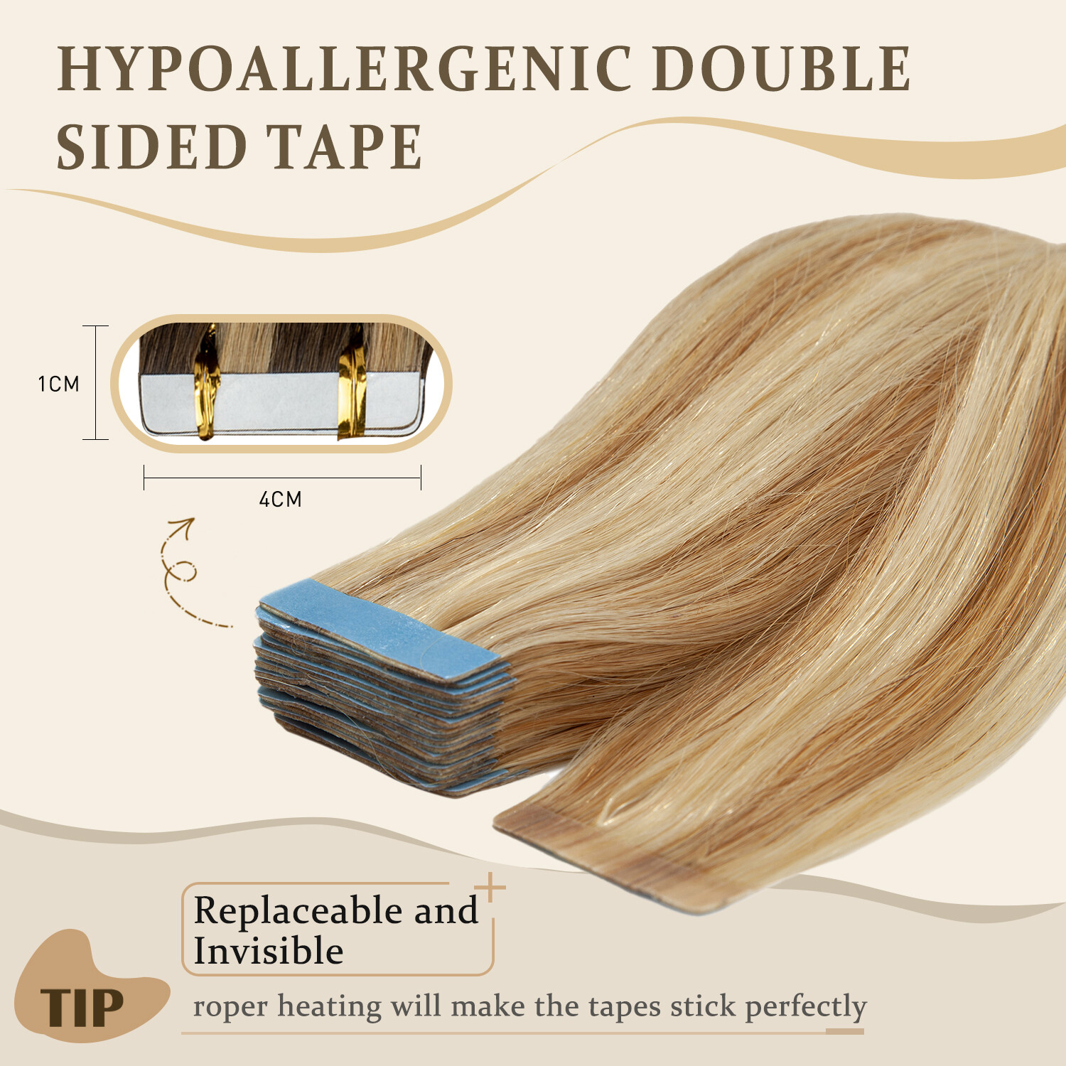 Balayage Tape In 100% Real Remy Human Hair Extensions Skin Weft Thick Full Head