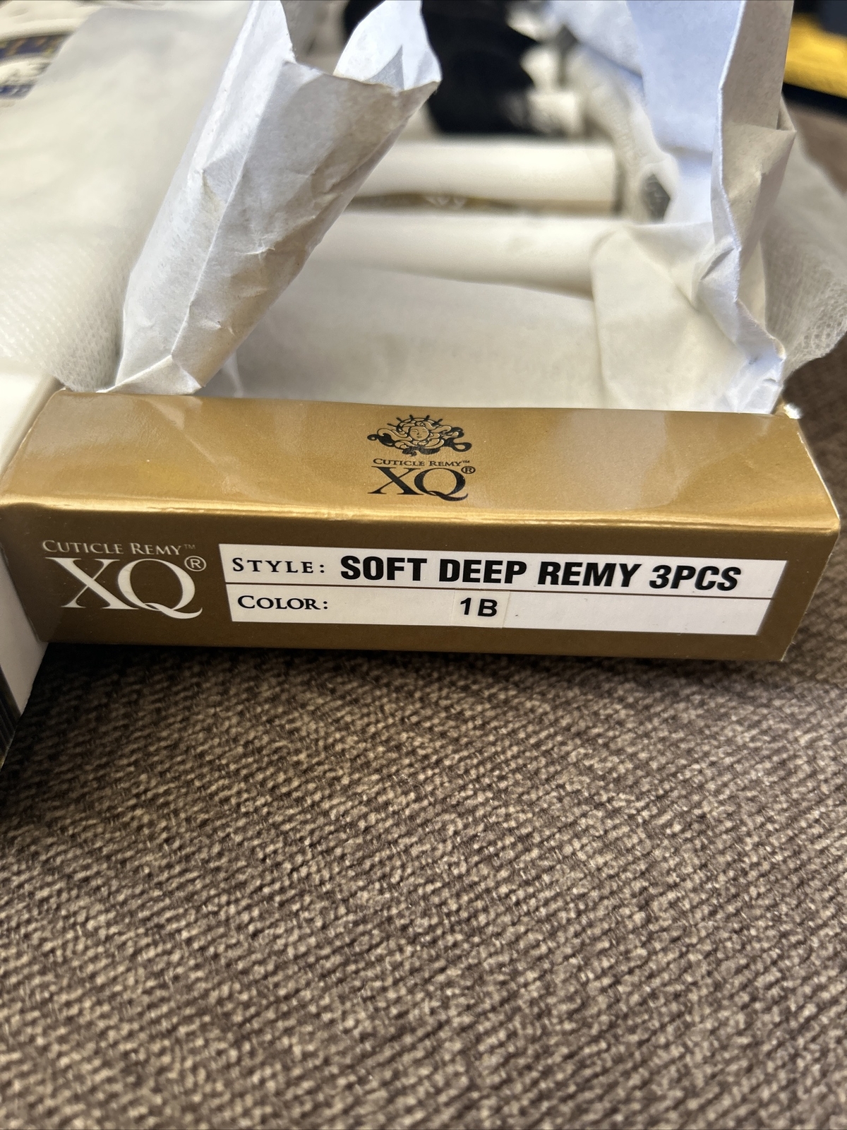 XQ Cuticle Remy 100% human hair weave Soft Deep remy 2pc Color 1B