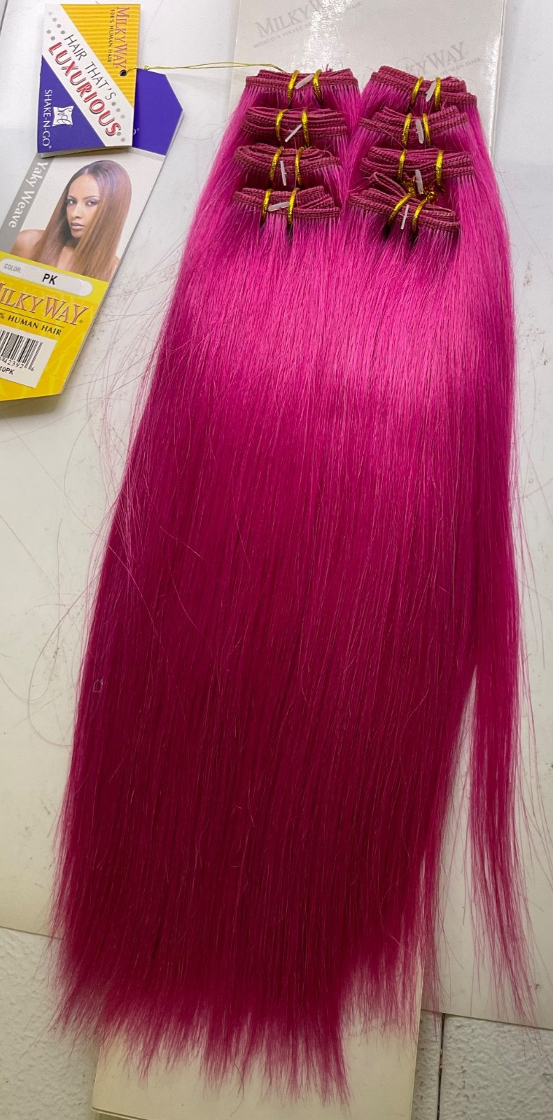 Milky Way 100% Human Hair Yaky Weave 10″ Color: PK