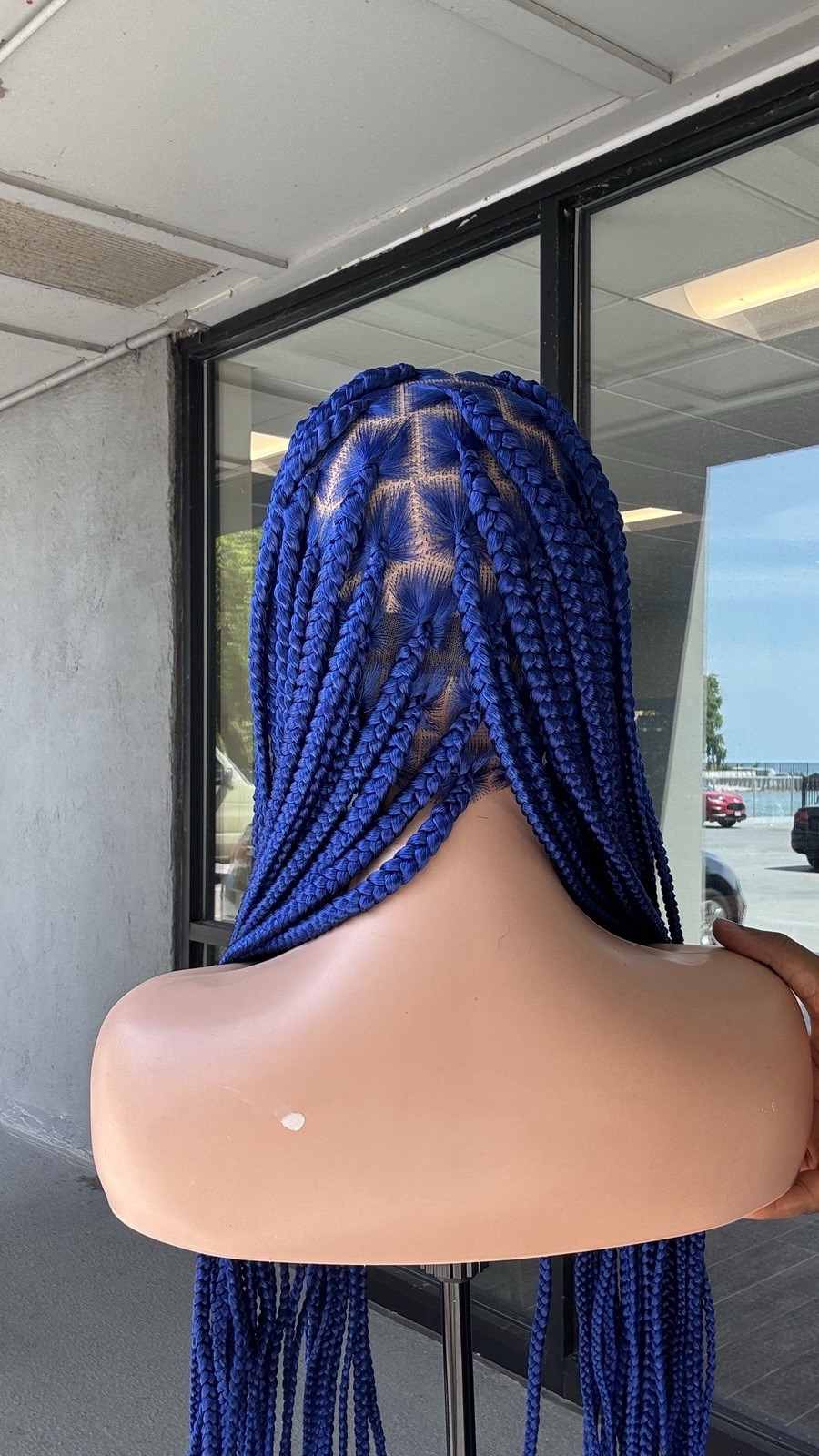 36inch Blue Individual Braids, 36inch Long Full Lace
