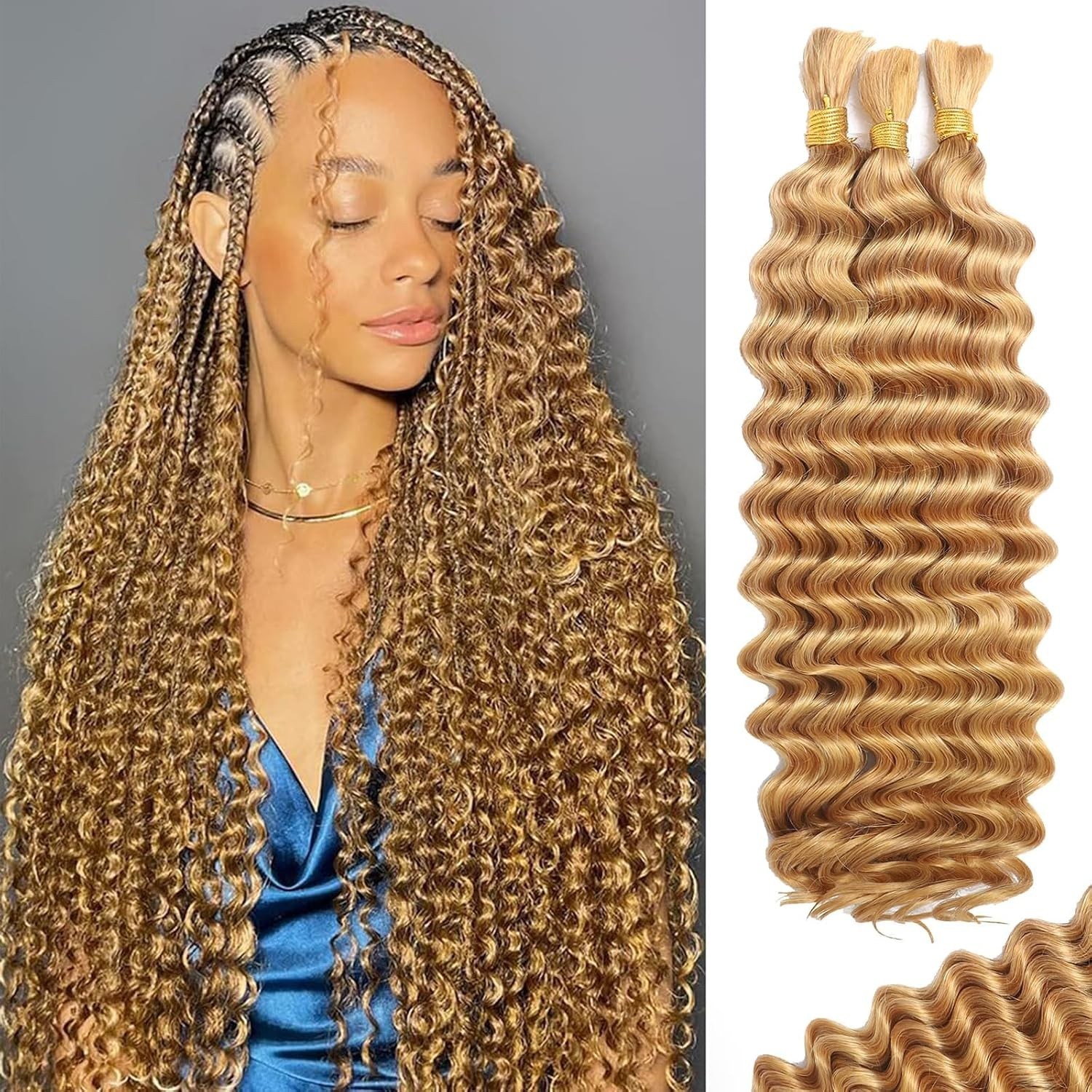 Brazilian Remy Curly Human Hair for Boho Braids