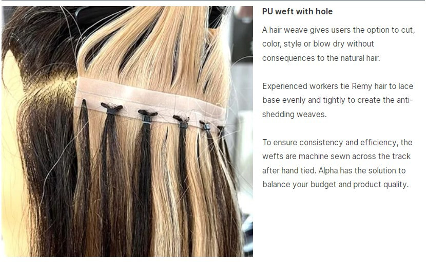 22″ Curly Wavy invisible Russian Hole Weft 100% Human Hair Extensions 100g