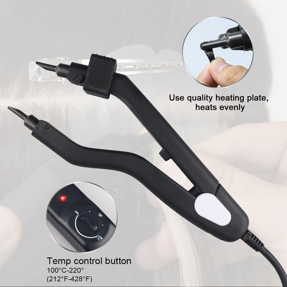 Profession Fusion Hair Extensions Tool Melting Heat Iron Hair Connector with …