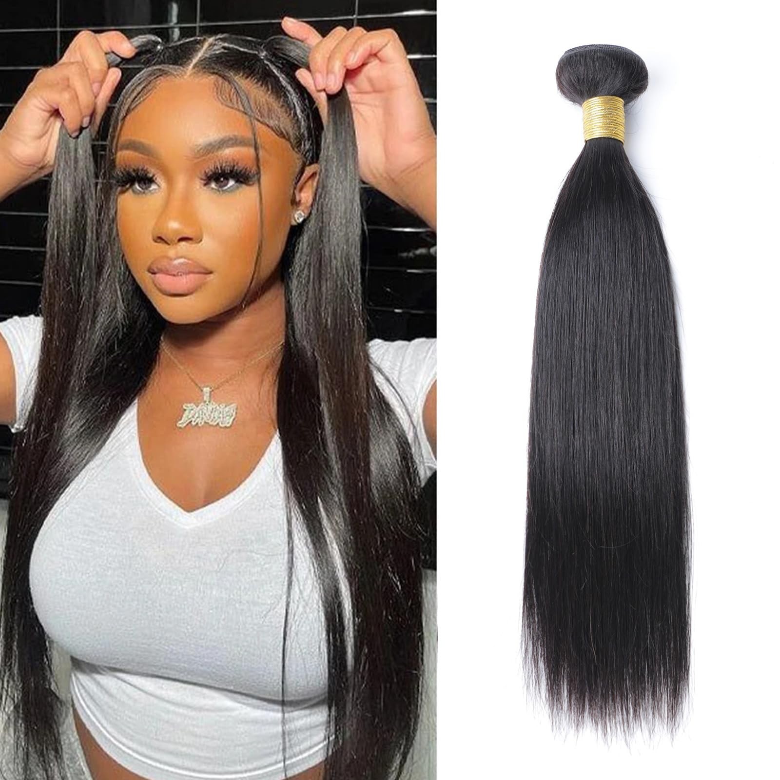 Bundles Brazilian Virgin Hair Straight 100% Human Unprocessed 100G/Pcs Extens…
