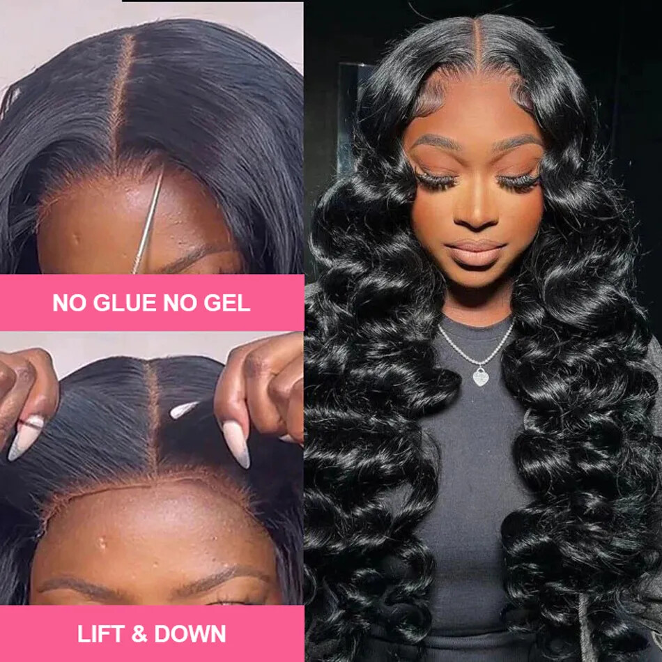 5×5 Lace Wear and Go Glueless Wig Loose Wave Pre-Cut unprocessed Human Hair