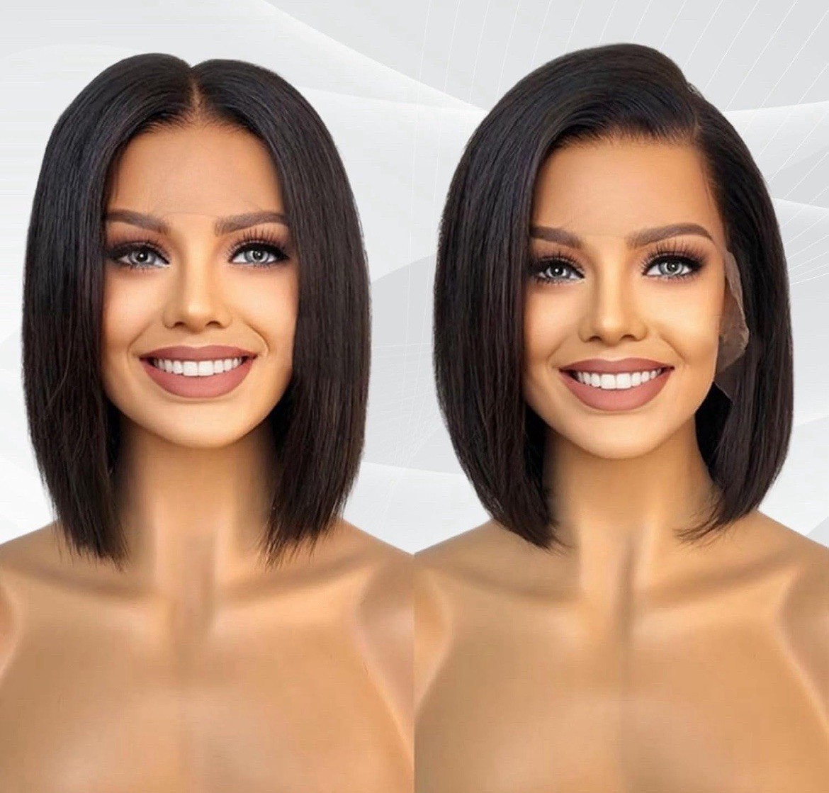 Bob Wig Human Hair Pre-Bleached Knots Straight 13×4 Lace Front Wigs for Women