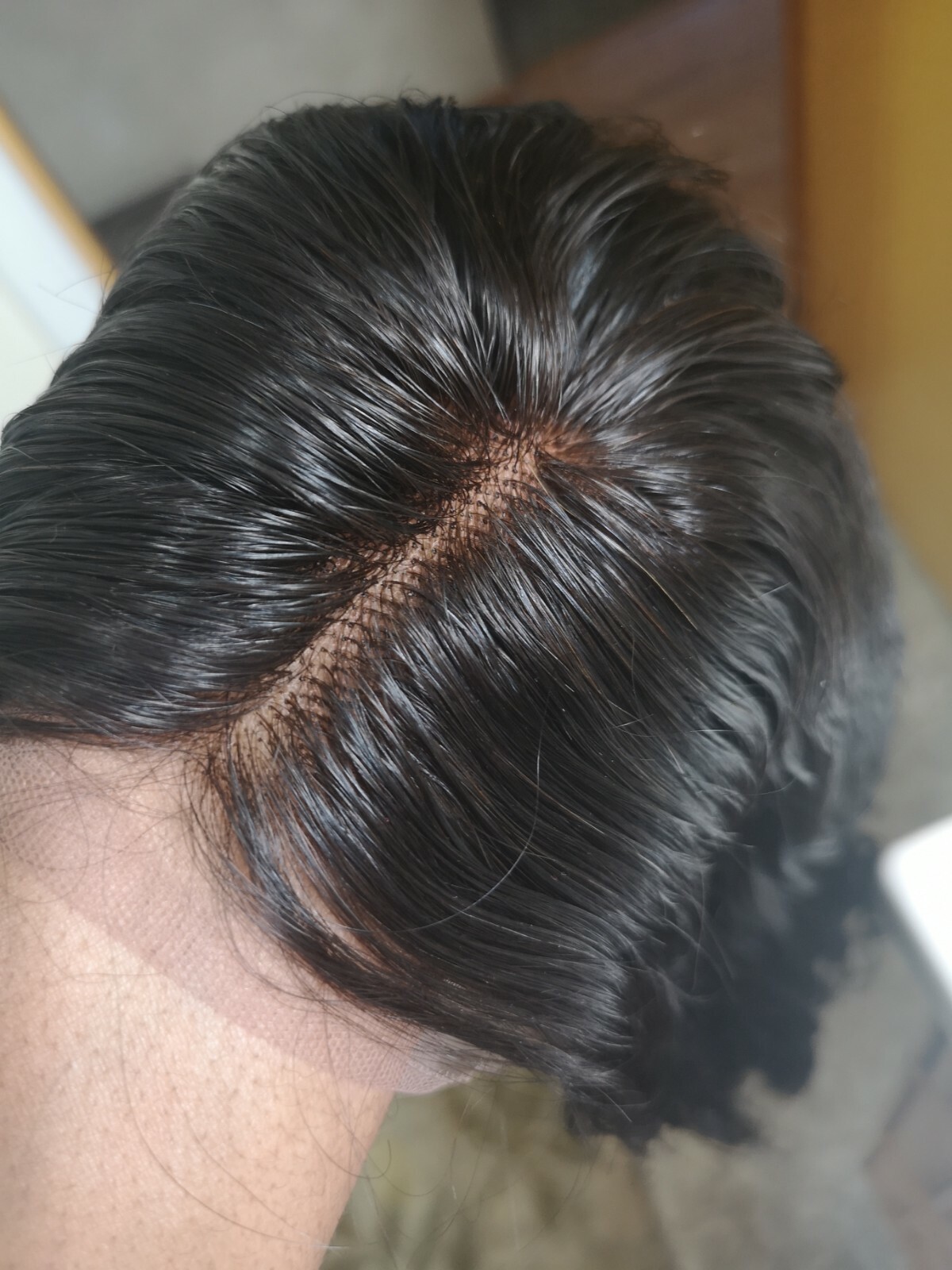 Custom High Quality Sexy 24” Virgin Human Hair Front Lace Wig 1B
