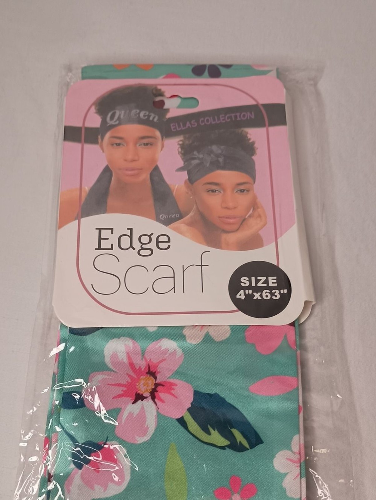 Queen Ellas Collection Women’s Satin Multicolor edge scarf floral
