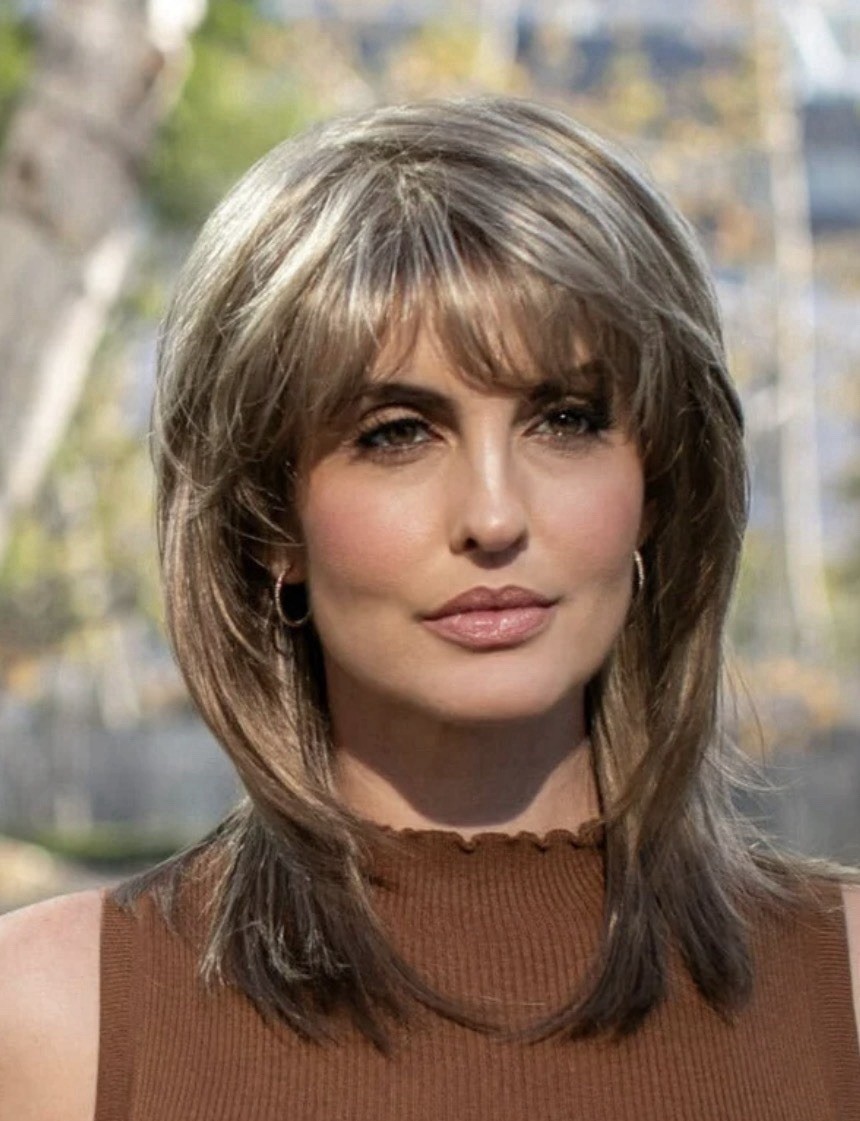 MIRANDA Wig by ENVY, **Honey Breeze** Medium With Bangs, Open Cap! New!