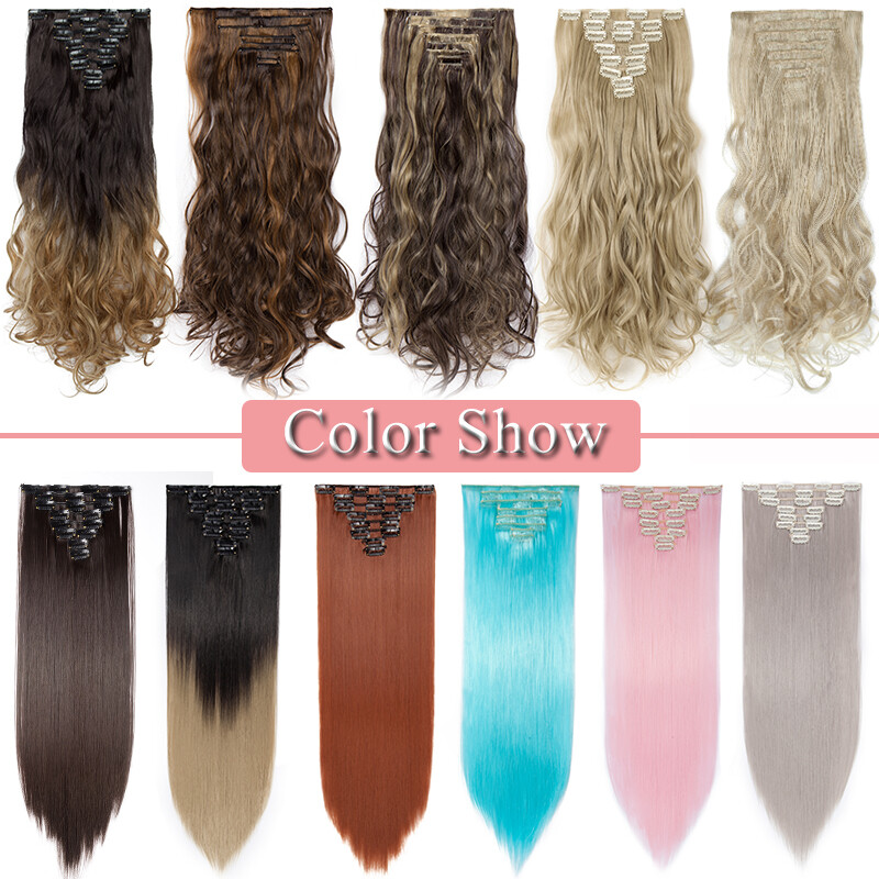 Mega Thick Clip In/On Real as Human Hair Extensions Full Head 8 Piece Ombre 140g
