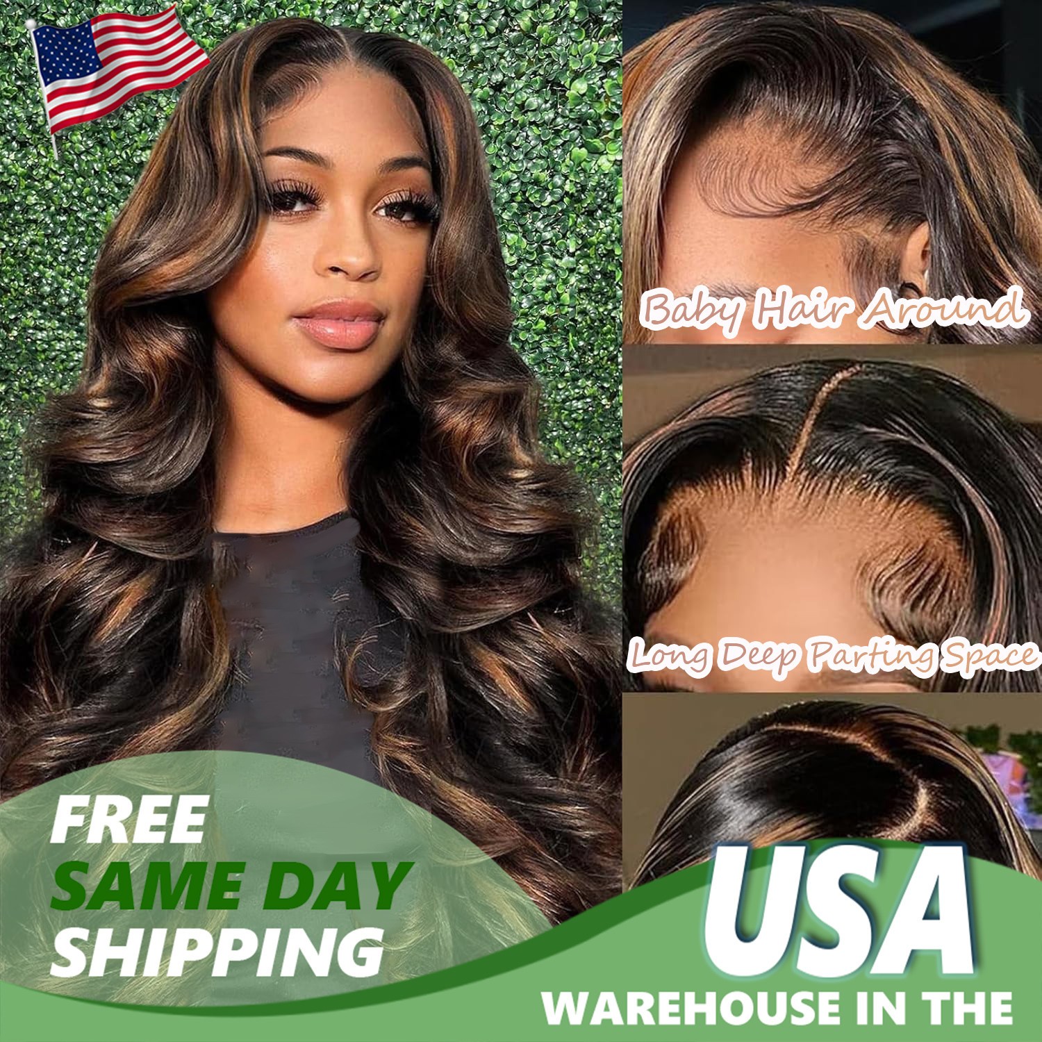 Ombre 1B/30 Lace Front Wigs 5×5 Boyd Wave Transparent Lace Wigs Human Hair