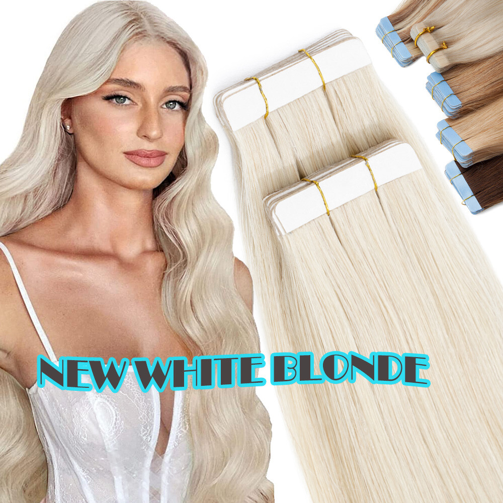 150g Seamless Tape In Skin Weft 100% Remy Human Hair Extensions Women Clearance