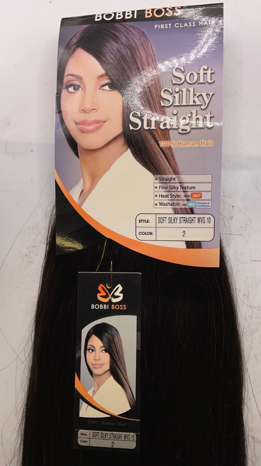 Bobbi Boss Soft Silky Straight 100% Human Hair WVG 10″ Color: 2