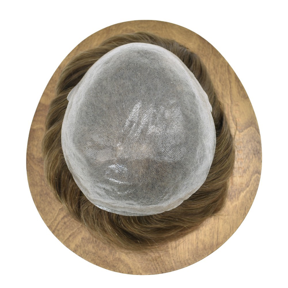 Invisible Ultra Thin Skin Mens Toupee Hair Replacement Poly Hairpiece PU Systems