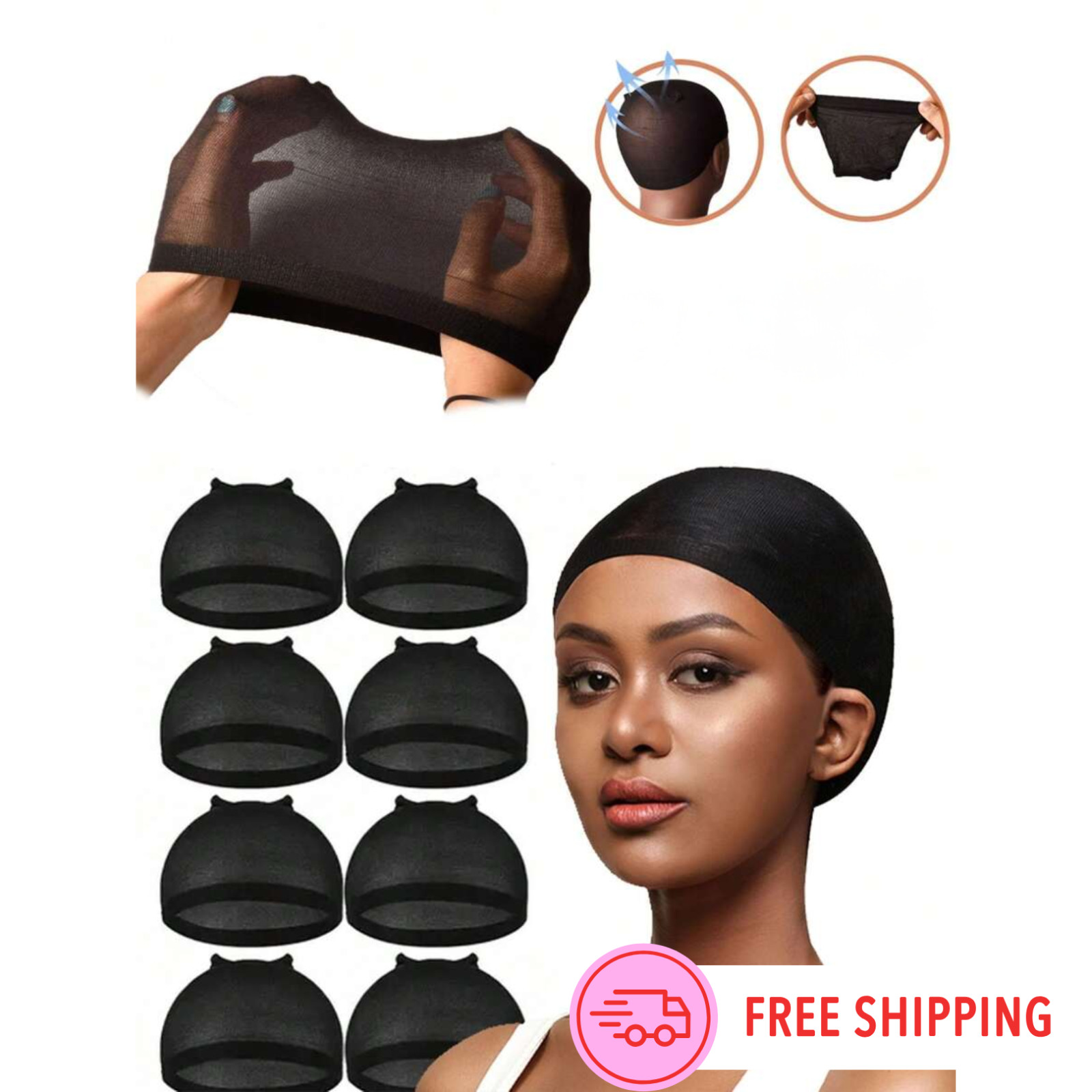 Wig Caps 5/10pc Hair Wig Caps Stocking Caps Stretch Mesh Dome Wig Caps For Women