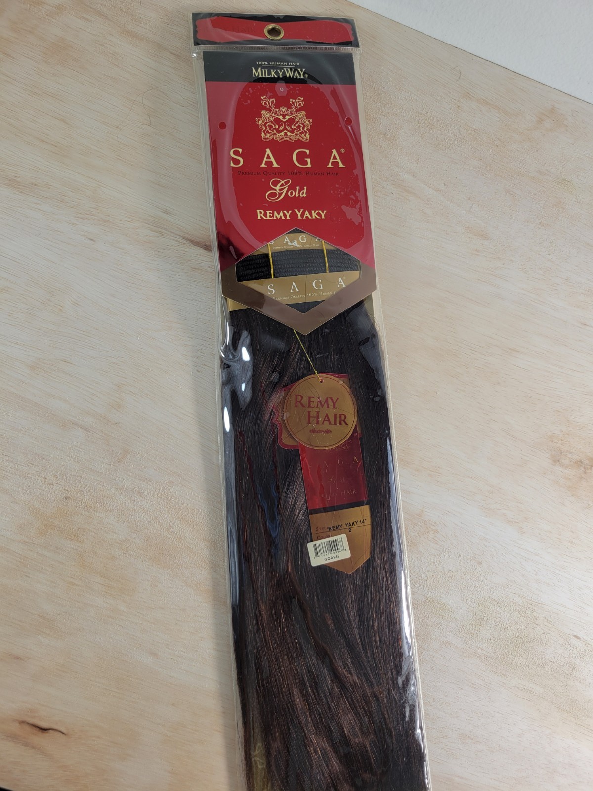 Milky Way Saga Gold Remy Yaky Human Hair Weave 14″ Color 2 New Sealed