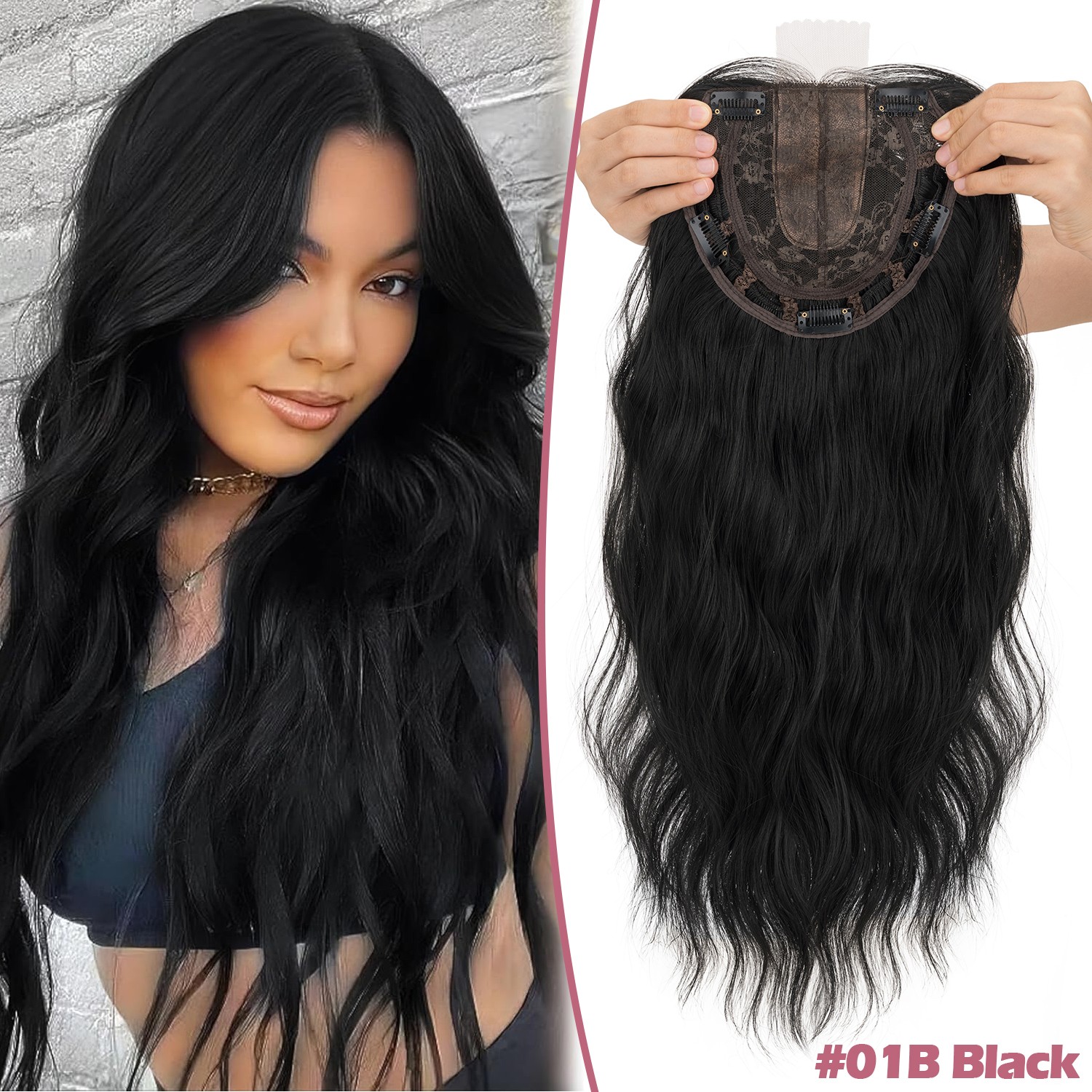 Natural Hair Toppers Clip in Top Piece Toupee LACE AS Human Hair Curtain Bangs M