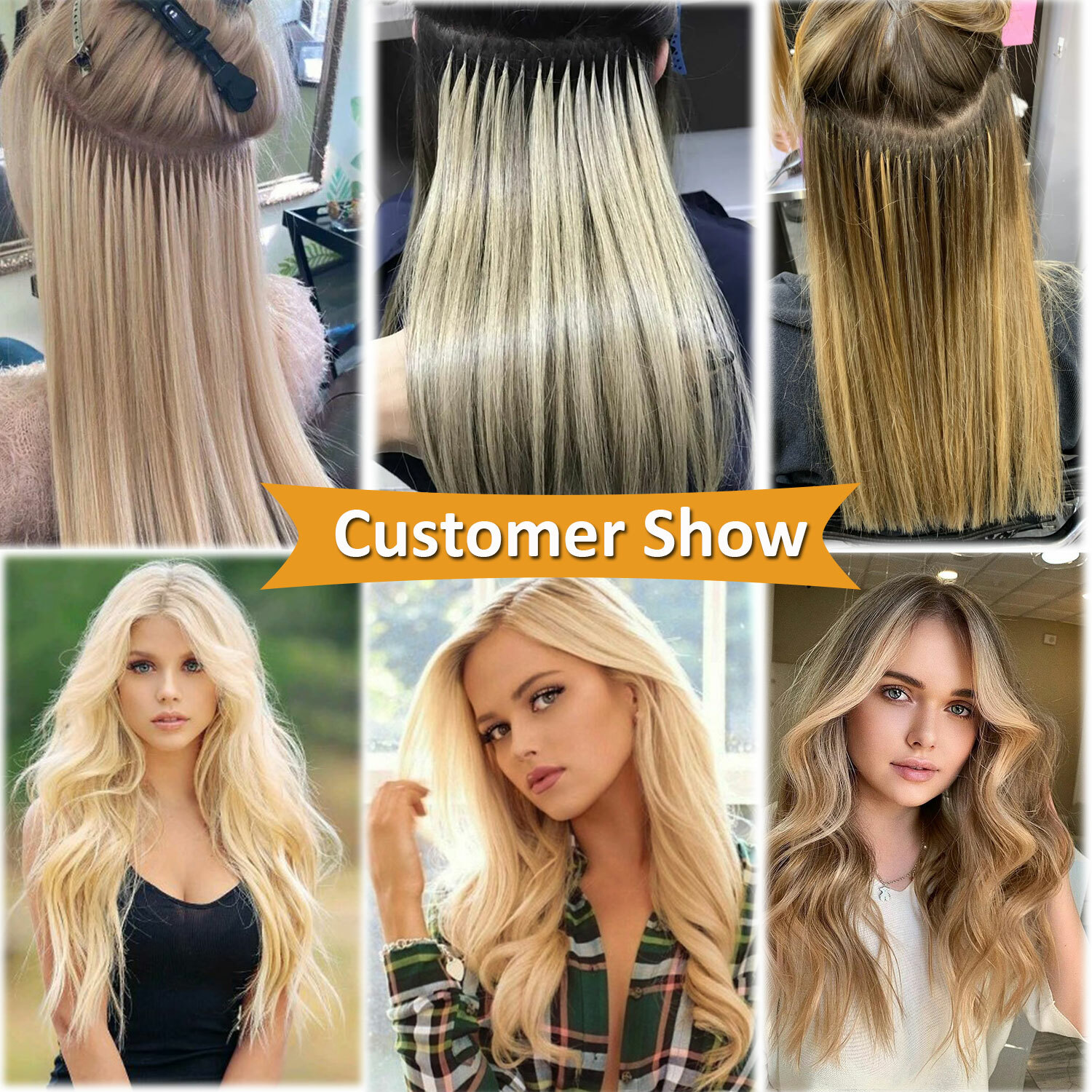 THICK Russian 100%Real Remy Human Hair Extensions Micro Nano Loop Ring Bead Link
