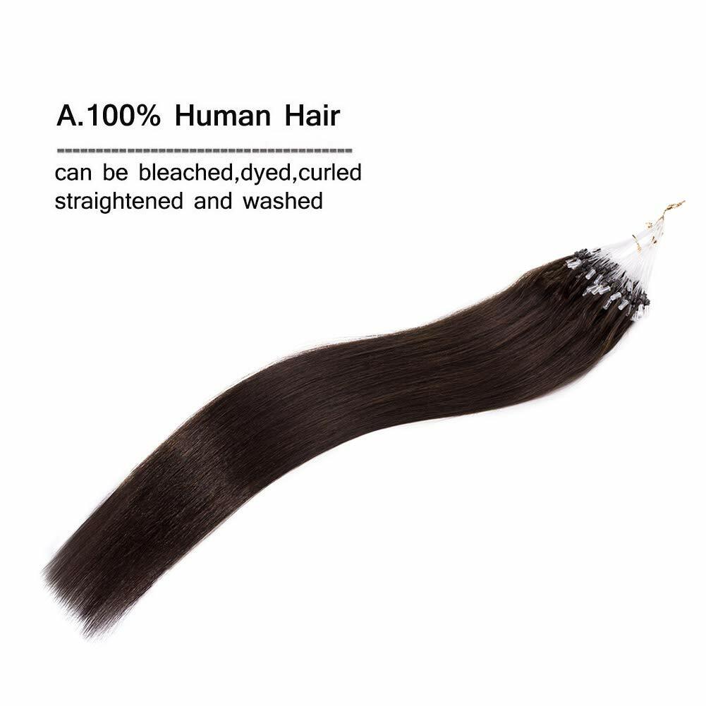 Micro Ring Hair Extensions Per-Looped Micro Beads Loop Tip Remy Human Hair 0.5g/