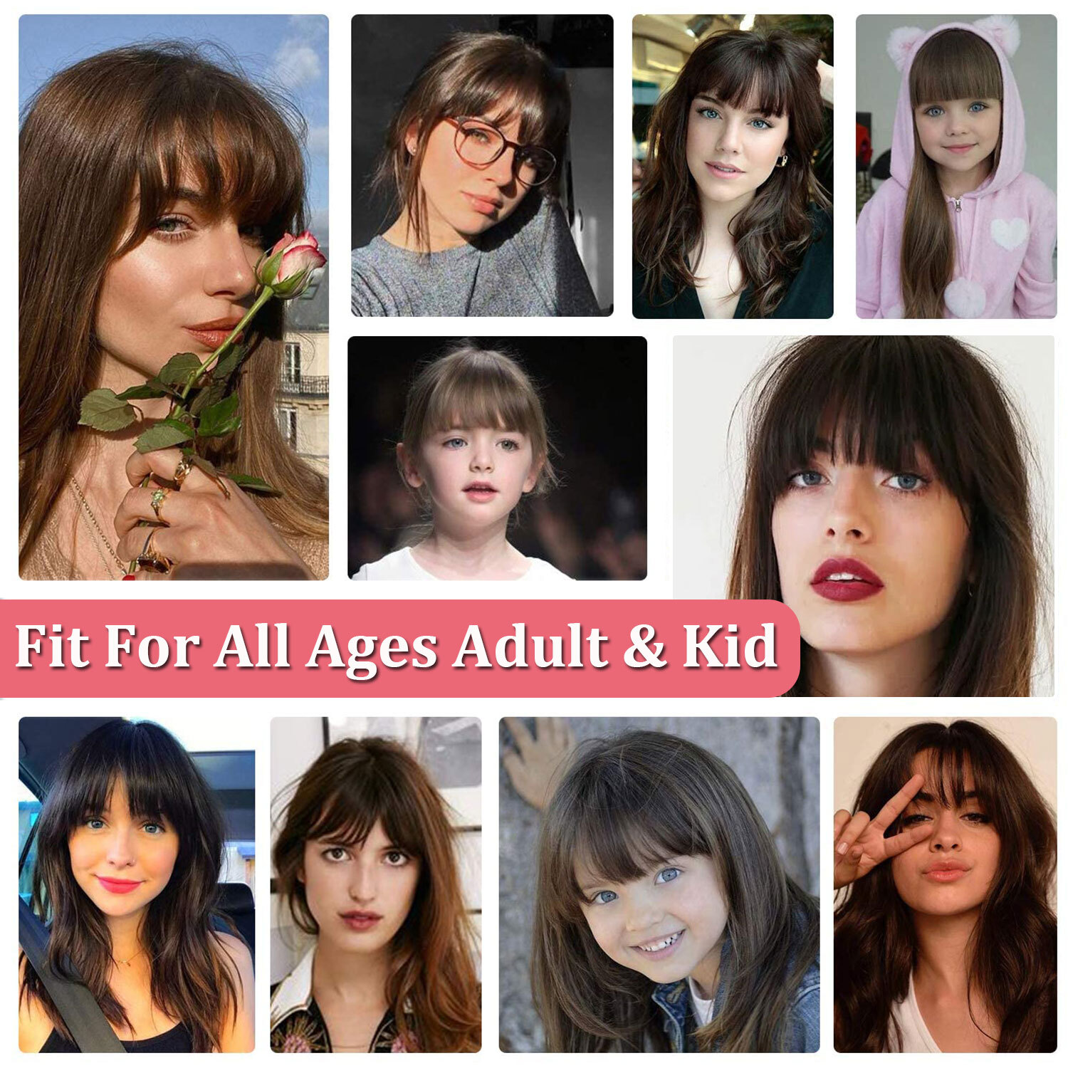 Thick Fringe Bangs 100% Remy Human Hair Extensions Clip In Hairpiece Topper Thin
