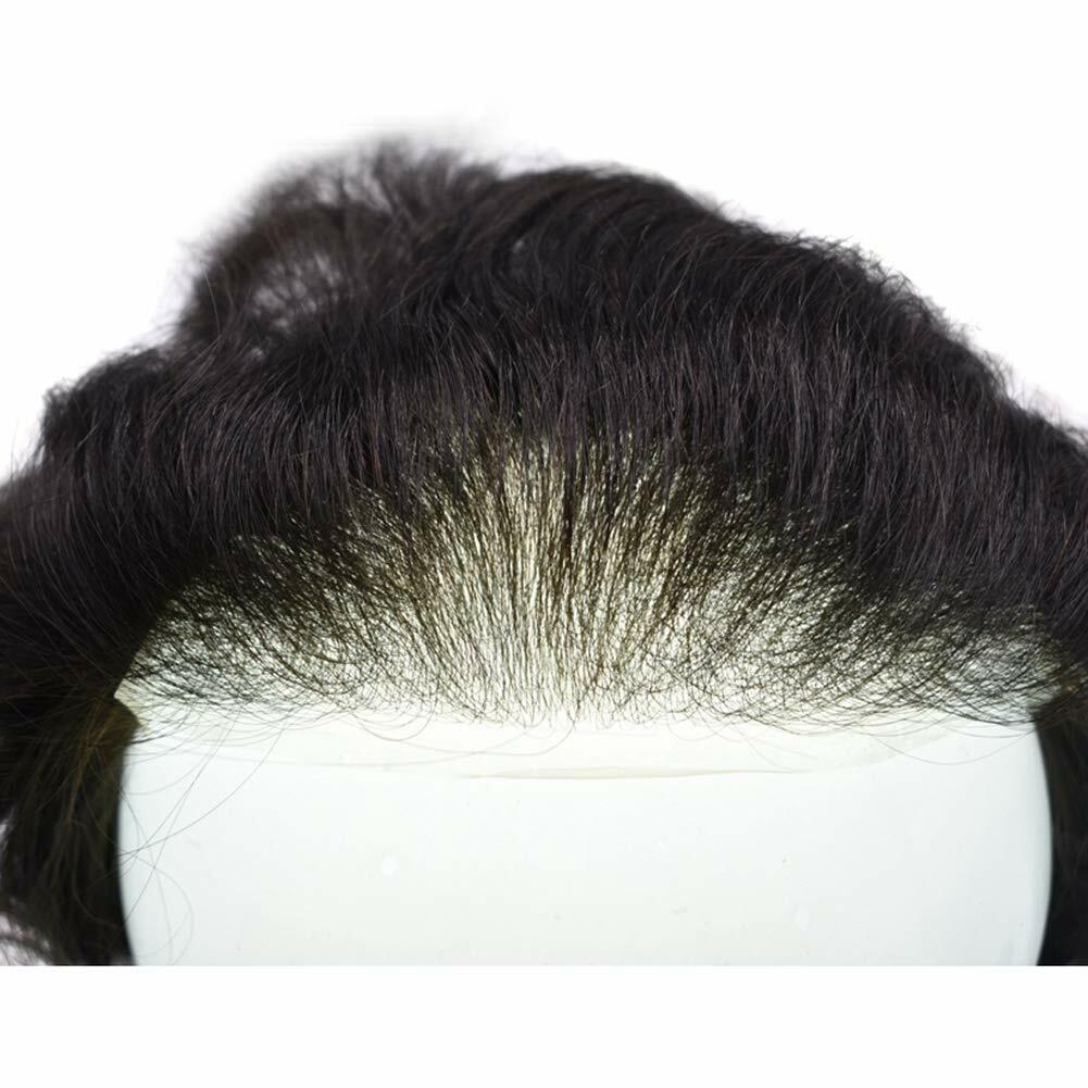 Super Thin Skin Mens Toupee Hairpiece Invisible Poly PU Hair Systems Replacement