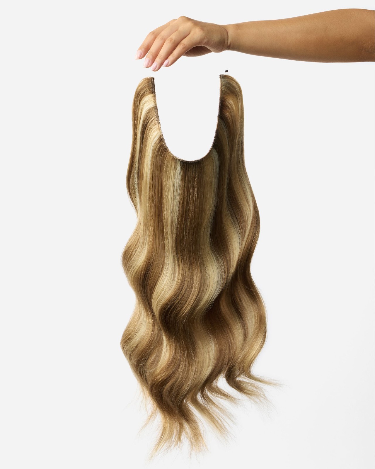 Halo Extension, 16″ Honey Bronde w/Highlights & Lowlights, 140 g Real Hair