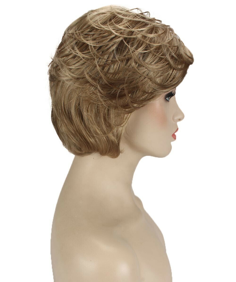 Lana – Straight Kanekalon Synthetic Fiber Full Wig, 3.25 – 6.5 in, Honey Blonde