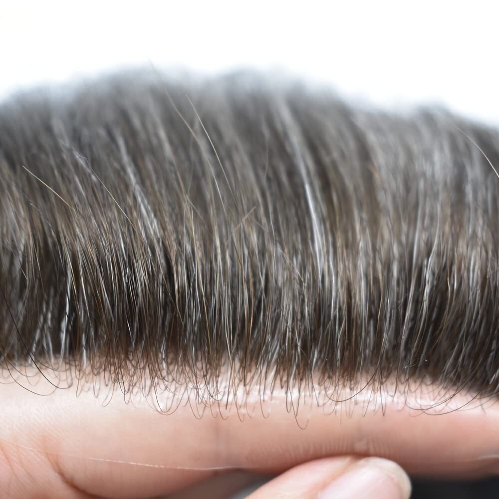 Ultra Thin Skin V-Loop Men Hair Replacement SystemMens Toupee Human Hair Piece
