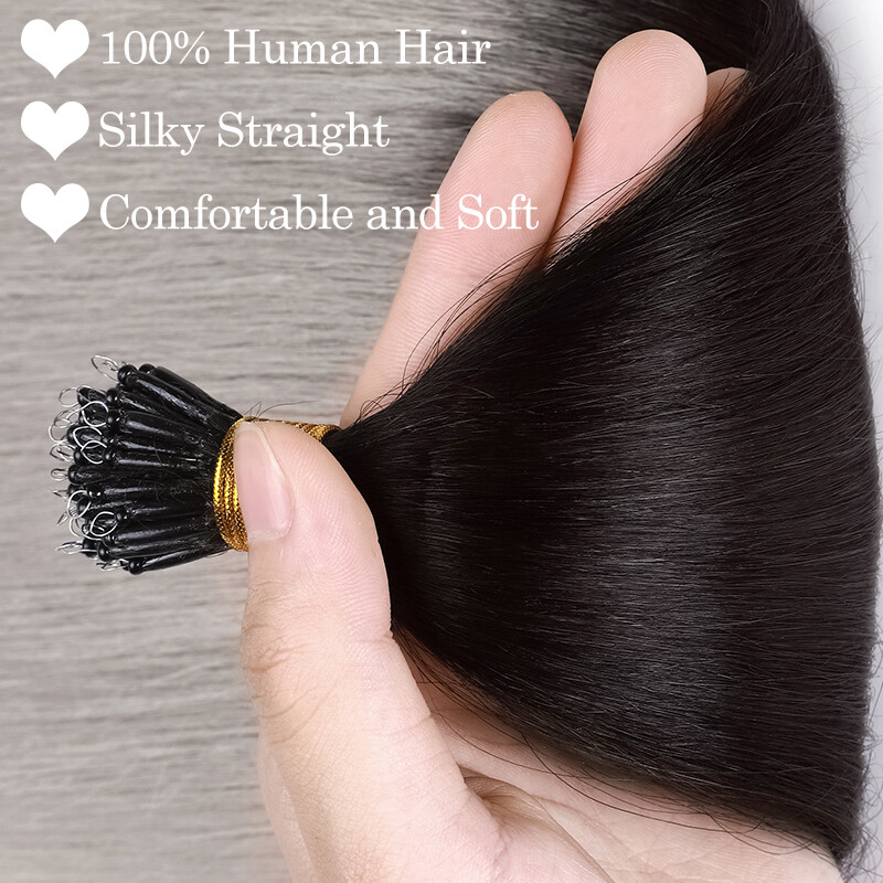 CLEARANCE Nano Ring Beads Micro Loop Link Tip Real Human Remy Hair Extensions