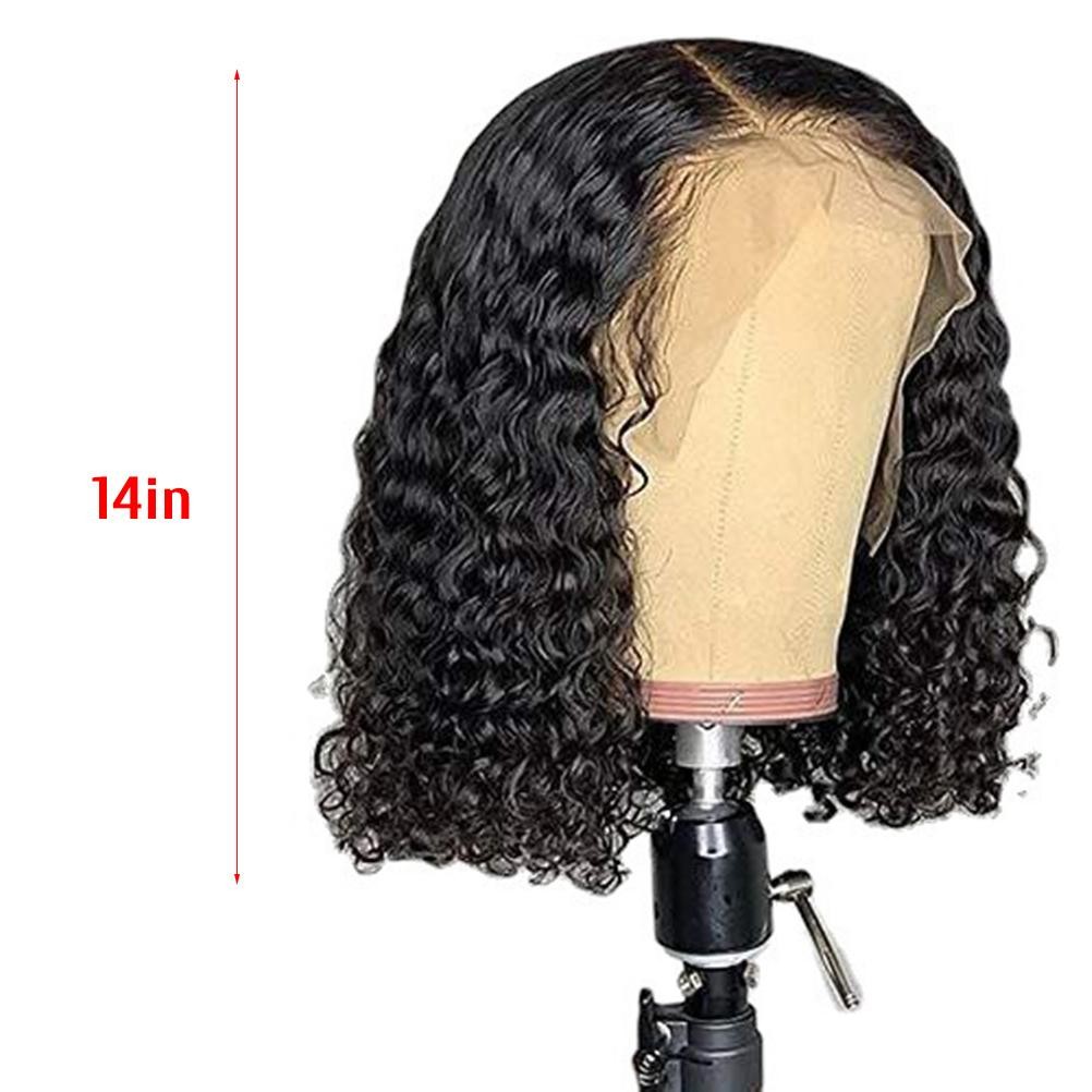 Wavy Wig Womens Lace Deep Wave Rose Net Wigs 14in Short Curly Wavy Hair Wigs