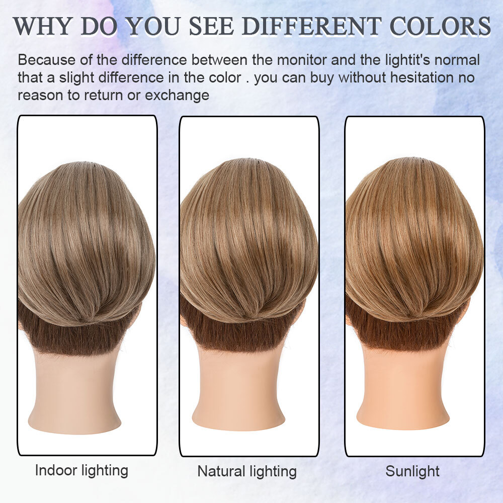 Elegant Hair Bun Natural Comb Clip In Updo Hair Extension Real As Human Chignon