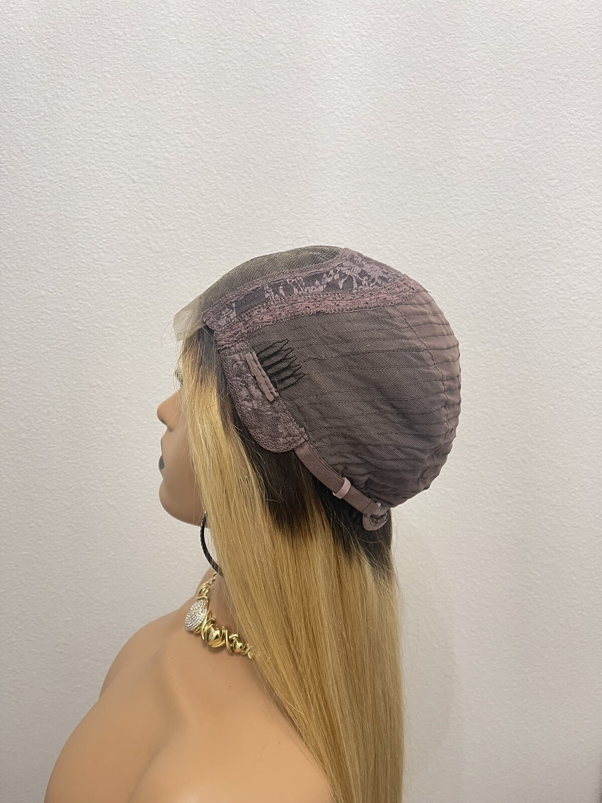 New! 20” 4×4 Lace Closure Wig, Human Hair Customized Ombre 4/27