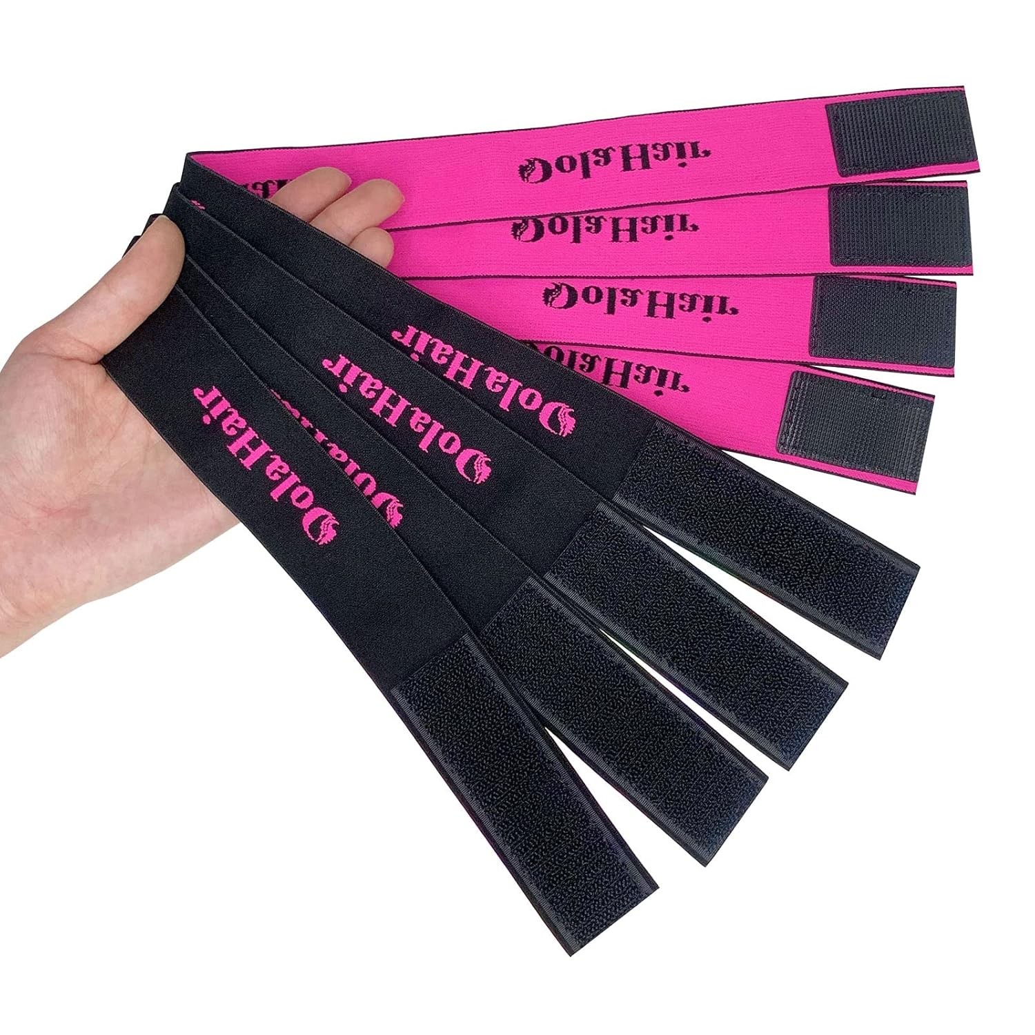 4 Dolahair Lace Melting Band Elastic Edge Wrap for Wigs, 4PCS Bands to Lay and H