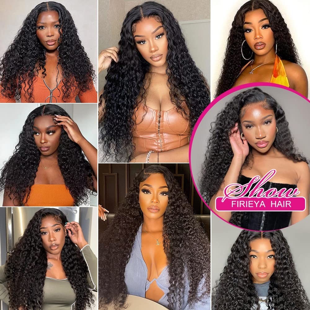 180% Density Deep Wave Lace Front Wig – 4X4 HD Transparent Closure, Glueless, Na