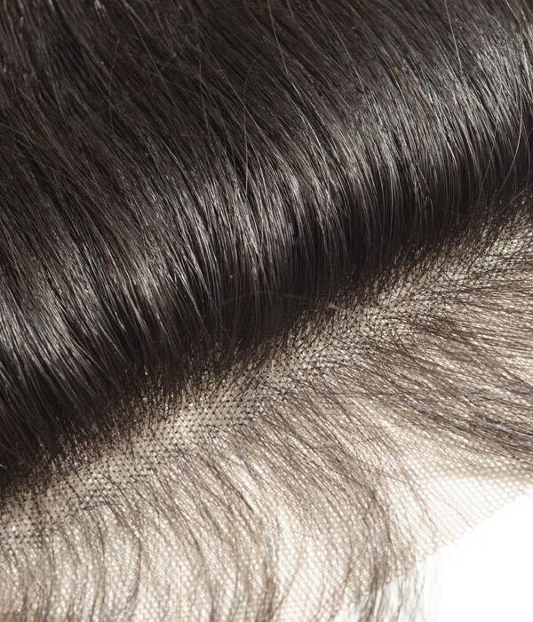 34 Inch Wig 4×4 Closure Natural Black Wavy Raw Indian Hair