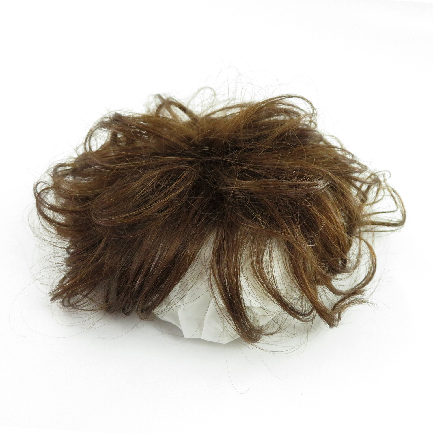 Short Wavy Curly Hair Crown Topper Human Hair Replacement for Women’s Thin Hair