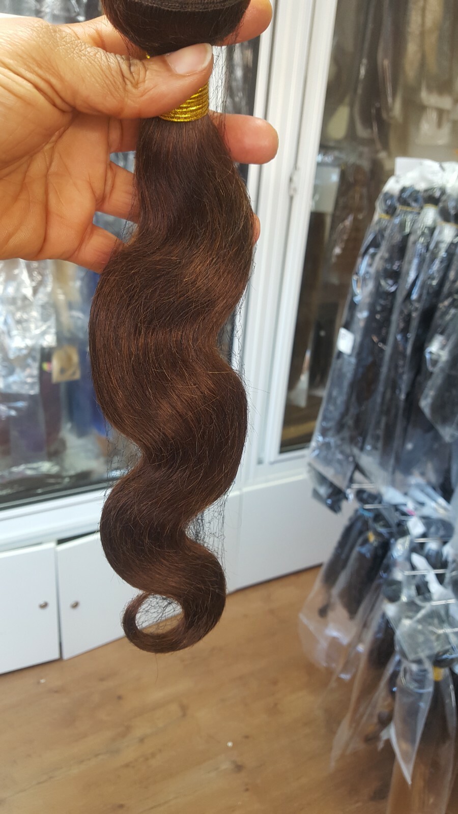 3/4/5BUNDLES PERUVIAN VIRGIN HUMAN HAIR 2## DARK BROWN BODY WAVE 12AA FAST SHIP