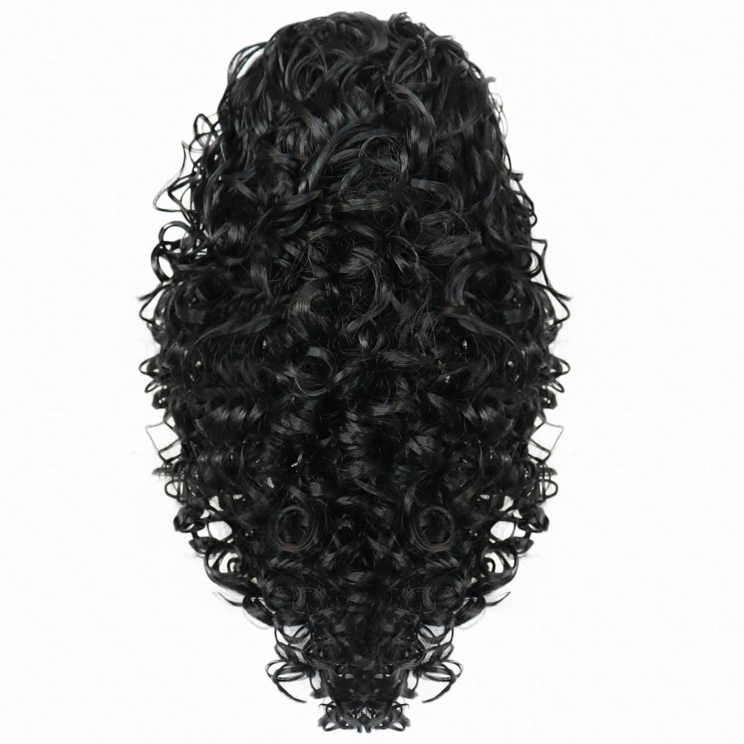 Long Black Curly Wig Black Wig Men Pirate Wigs Weird Al Wigs for Men Hawaii Dail