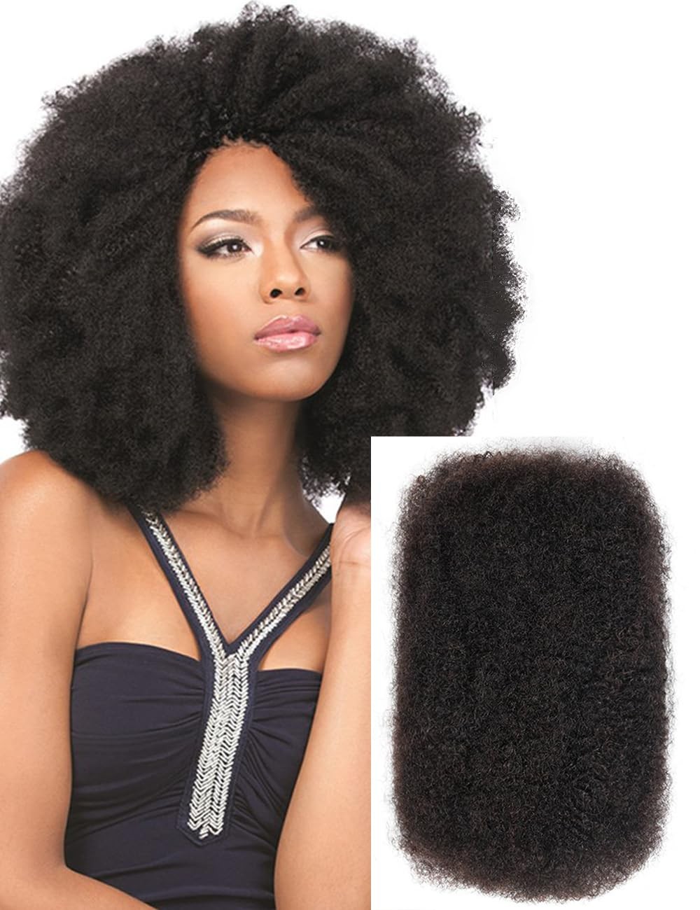Style Icon 1 Bundle Afro Kinkys Bulk Human Hair 18 – – – – Loc Braiding