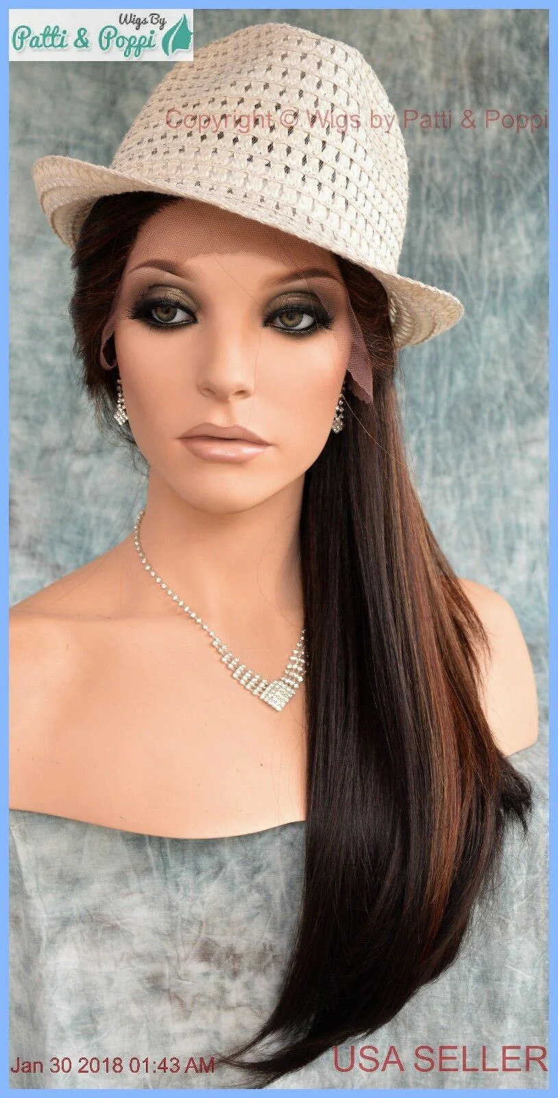 Lace Front Center Part Swiss Lace Wig Long Straight DB4273 *GORGEOUS SEXY 1276