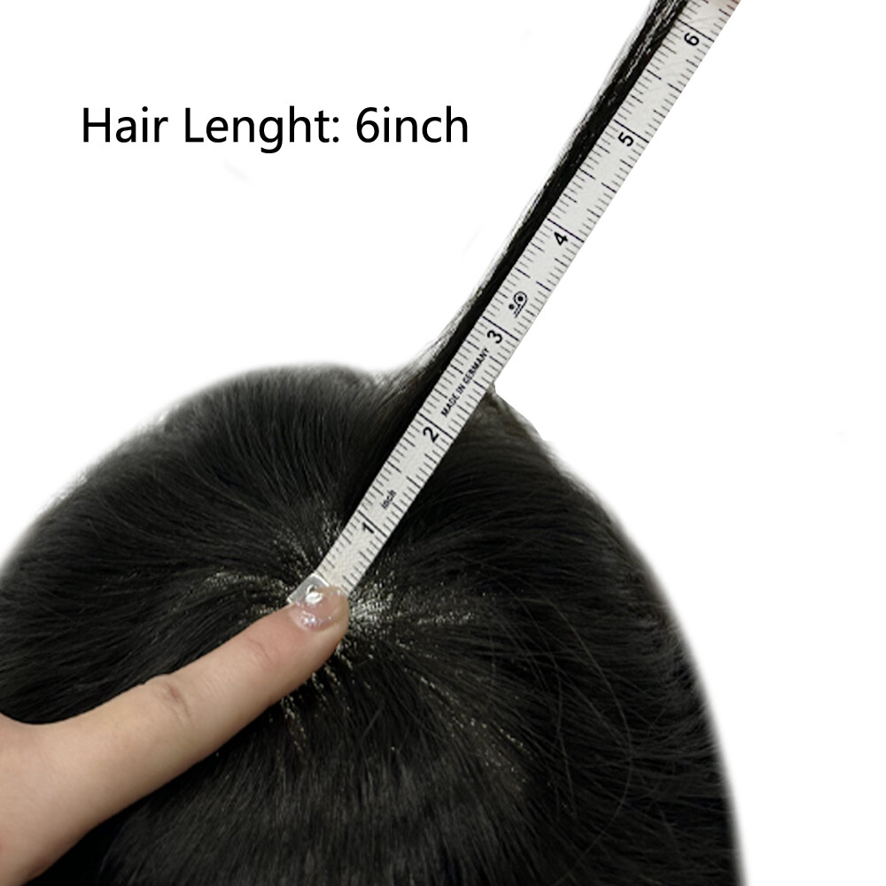 SWISS LACE Mens Toupee Lace Poly Hairpiece Skin PU Around Hair Replacement WigsU