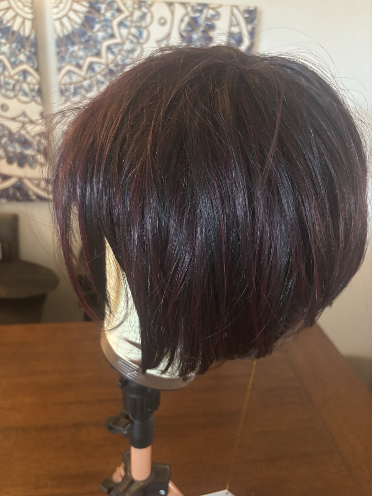 Luxury Chic Lifestyle Synthetic ￼ Monofilament Free Part, Burgundy Blend