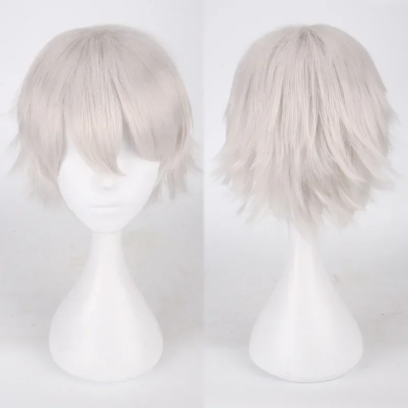Unisex Anime Short Wig Straight Hair Cosplay Costume Party Heat Resistant Wigs