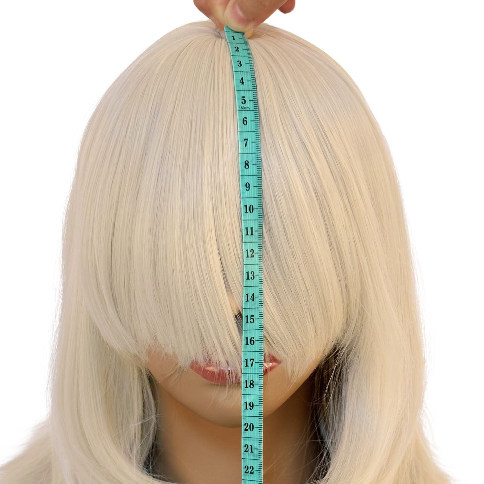 20 Inch/50 cm Long Layered With Bangs Straight Synthetic fiber Shoulder Lengt…
