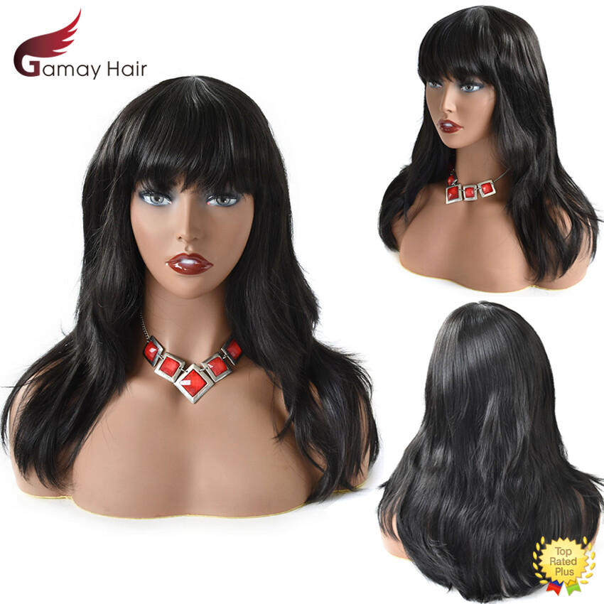 Layered Long Synthetic Hair Machine Made Wig for Women Premium Quality Natural