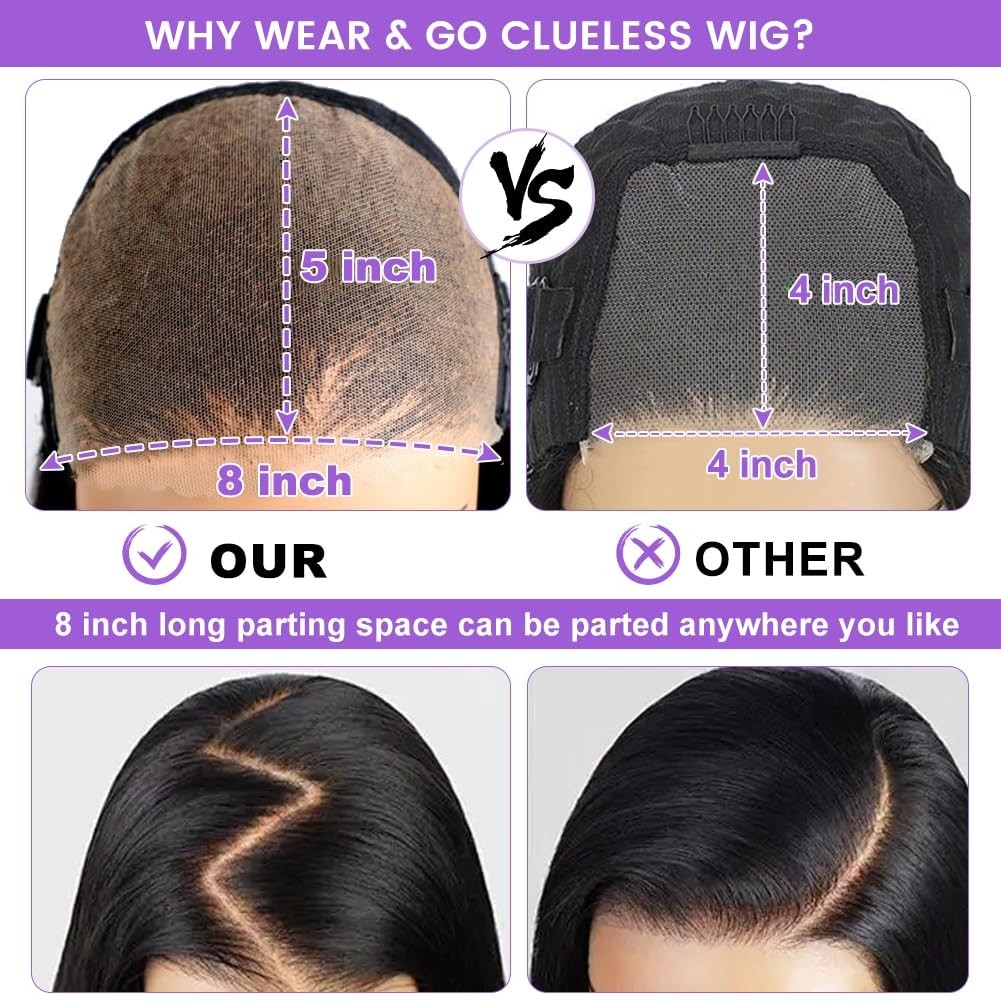 Glueless HD Lace Front Wig – 28″ Body Wave, 180% Density, Easy Wear for Beginner