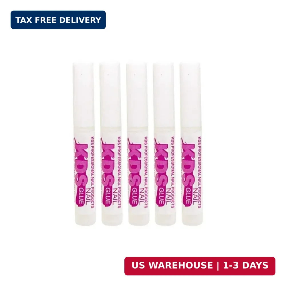 5 pcs KDS Nail Tip Glue – Adhesive Super Bond for Acrylic Nails Tips – 0.07 oz f