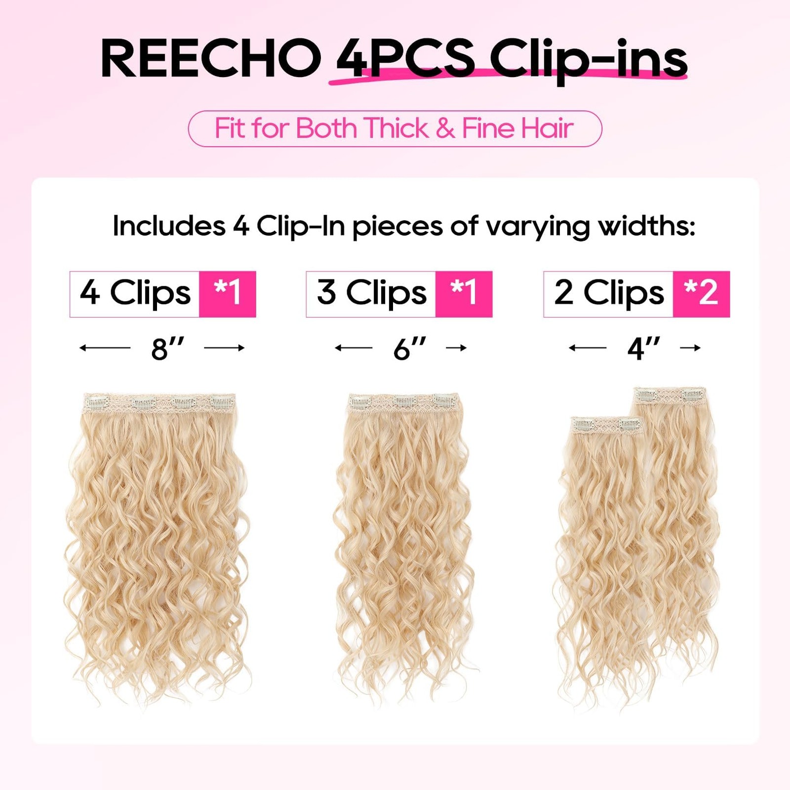 Curly Hair Extensions, 4PCS 24 inch Clip in Hair Extensions Lace Weft Short C…